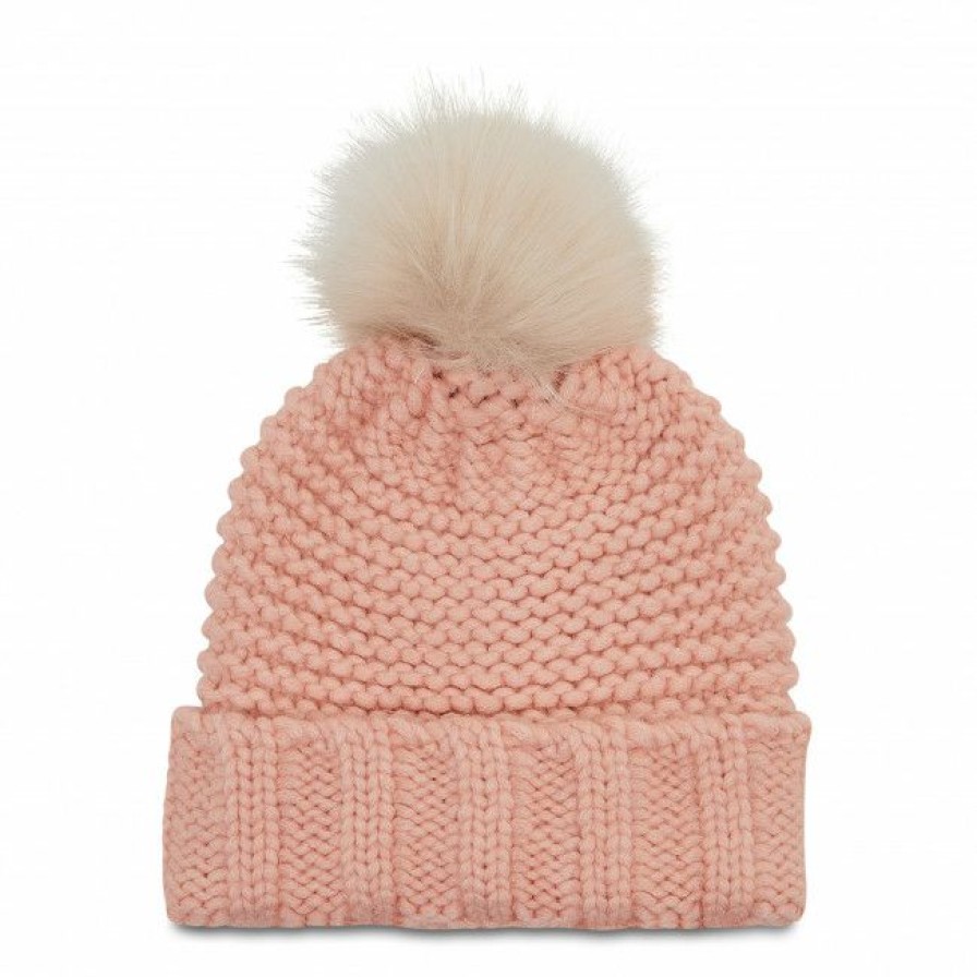 Accessories * | Sets Beanie And Gloves Set Ugg K Infant Knit Set 20124 Pcd Pink