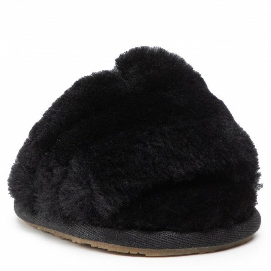 Kids' Shoes * | Slippers Ugg I Fluff Yeah Slide 1098577I Blk Black