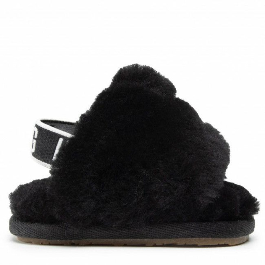 Kids' Shoes * | Slippers Ugg I Fluff Yeah Slide 1098577I Blk Black