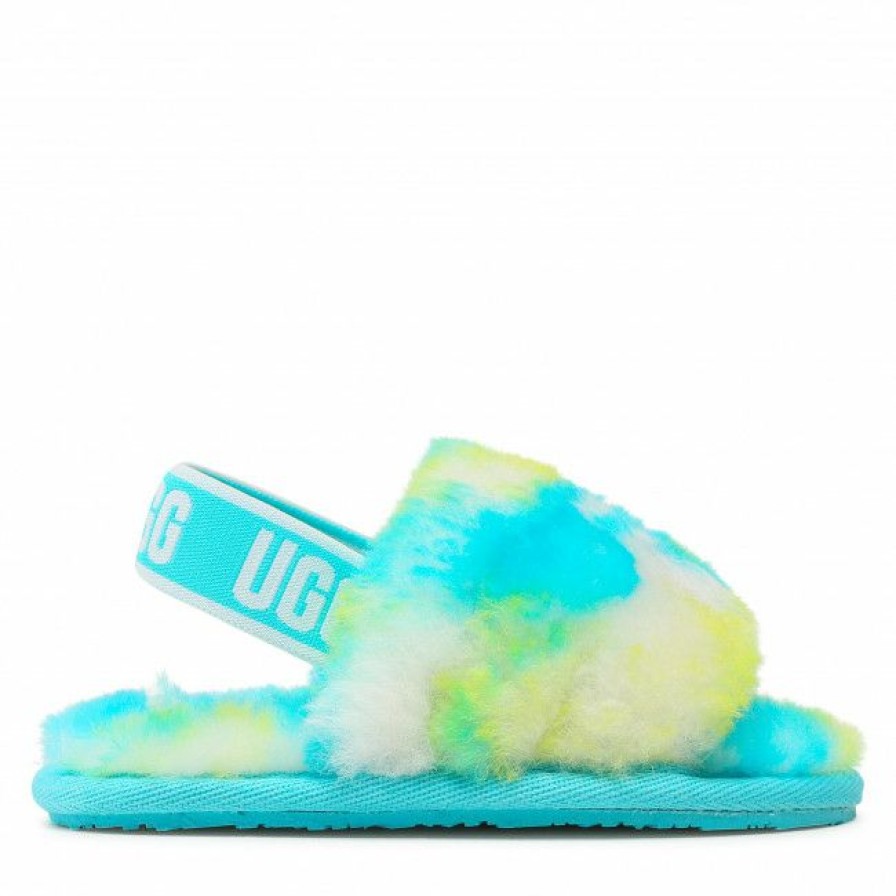 Kids' Shoes * | Slippers Ugg T Fluff Yeah Slide Marble 1123638T Obsl Colourful, Blue