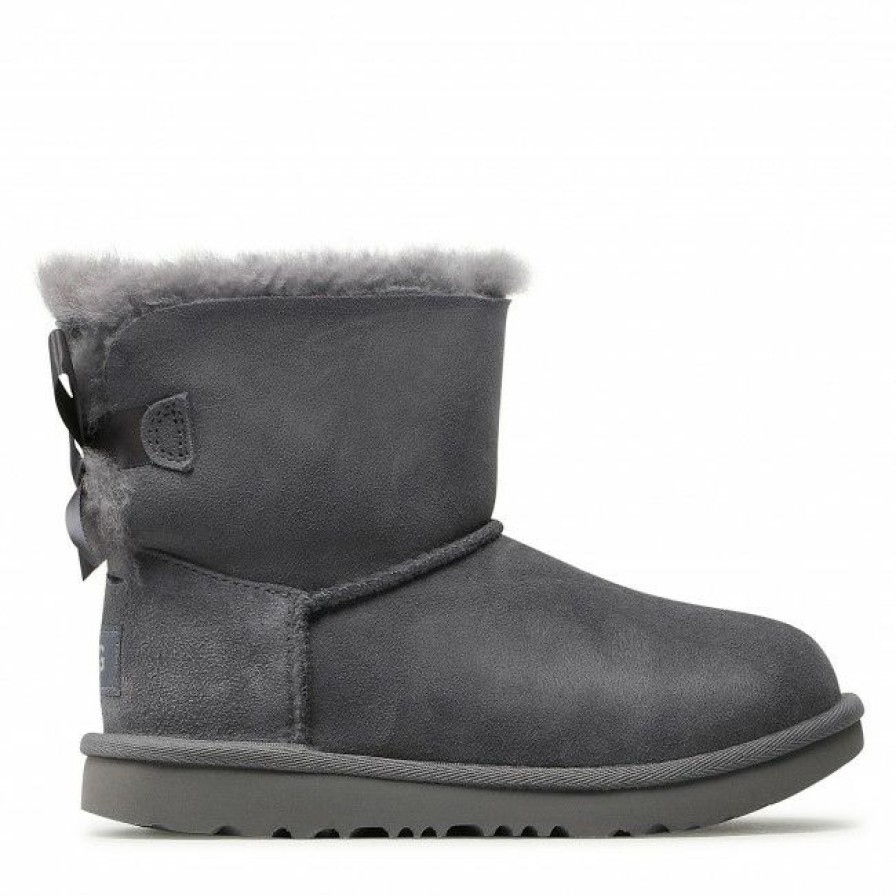 Kids' Shoes * | Trekker Boots Footwear Ugg K Mini Bailey Bow Ii 1017397K Lgh Grey