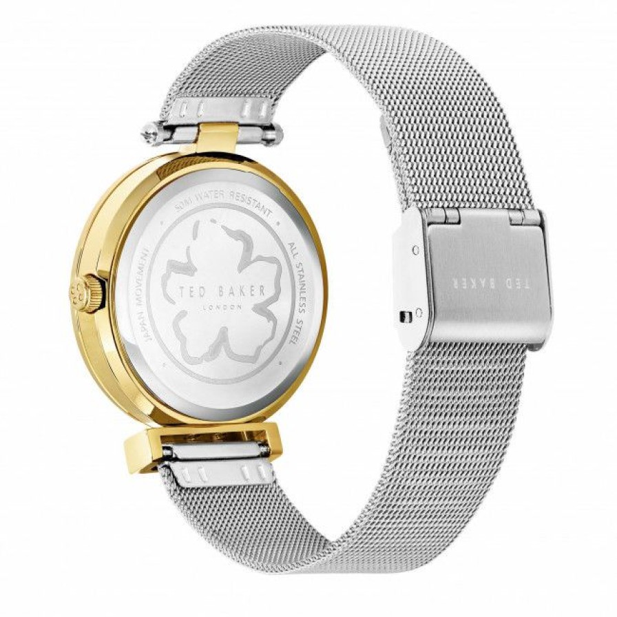 Accessories * | Women'S Wristwatch Ted Baker Bow Bkpbws209 Silver/Gold Silver, Gold