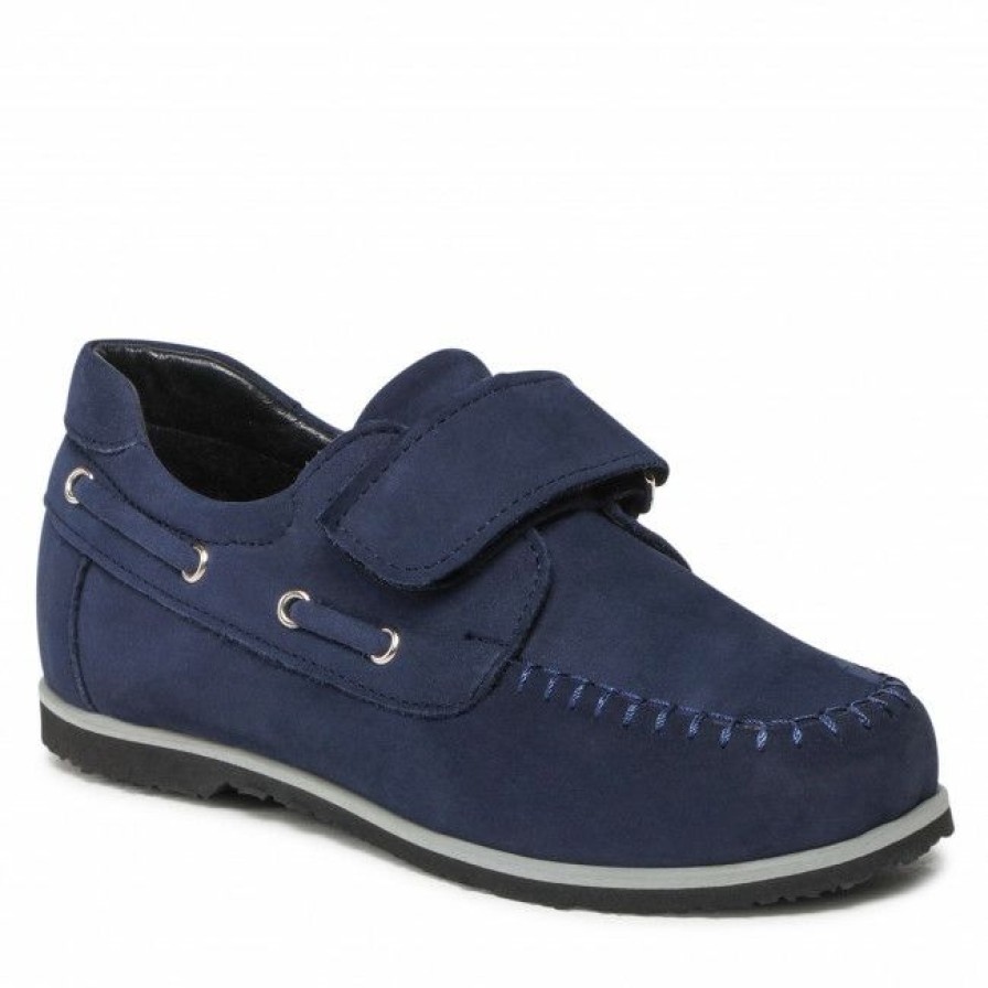 Kids' Shoes * | Slided Shoes Moccasins Zarro 2077/M/00 Granat Nubuk S Navy Blue