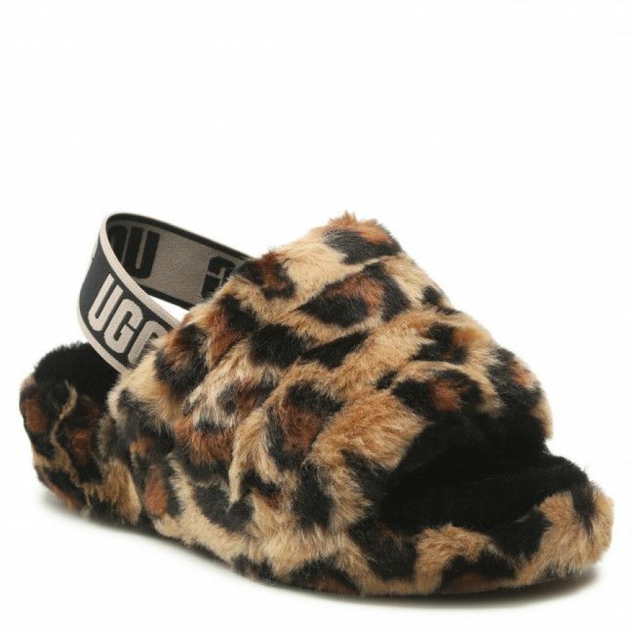 Men'S Shoes * | Slippers Ugg W Fluff Yeah Slide Spotty 1130883 Nat Brown