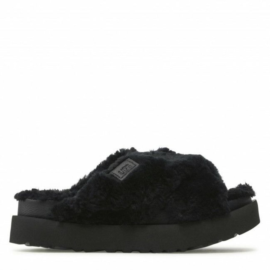 Men'S Shoes * | Casual Mules Slides Ugg W Fuzz Sugar Cross Slide 1135131 Blk Black