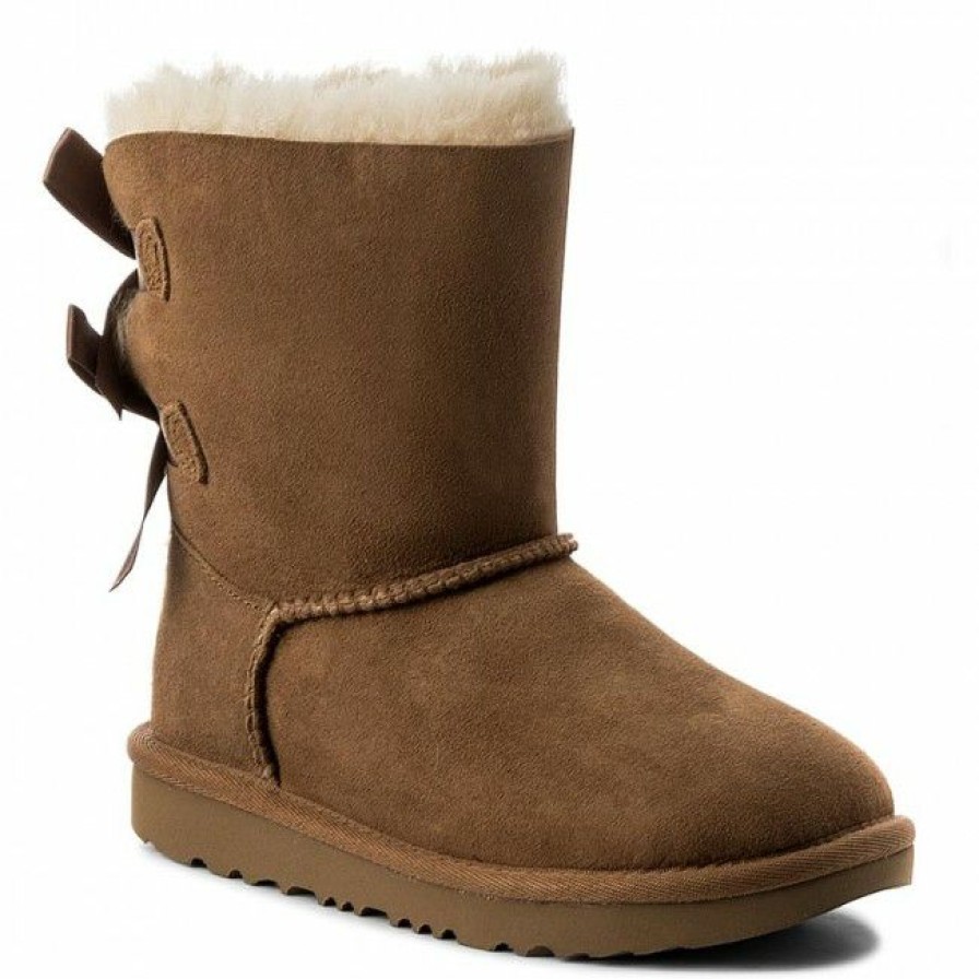 Kids' Shoes * | Trekker Boots Shoes Ugg K Bailey Bow Ii 1017394K K/Che Brown