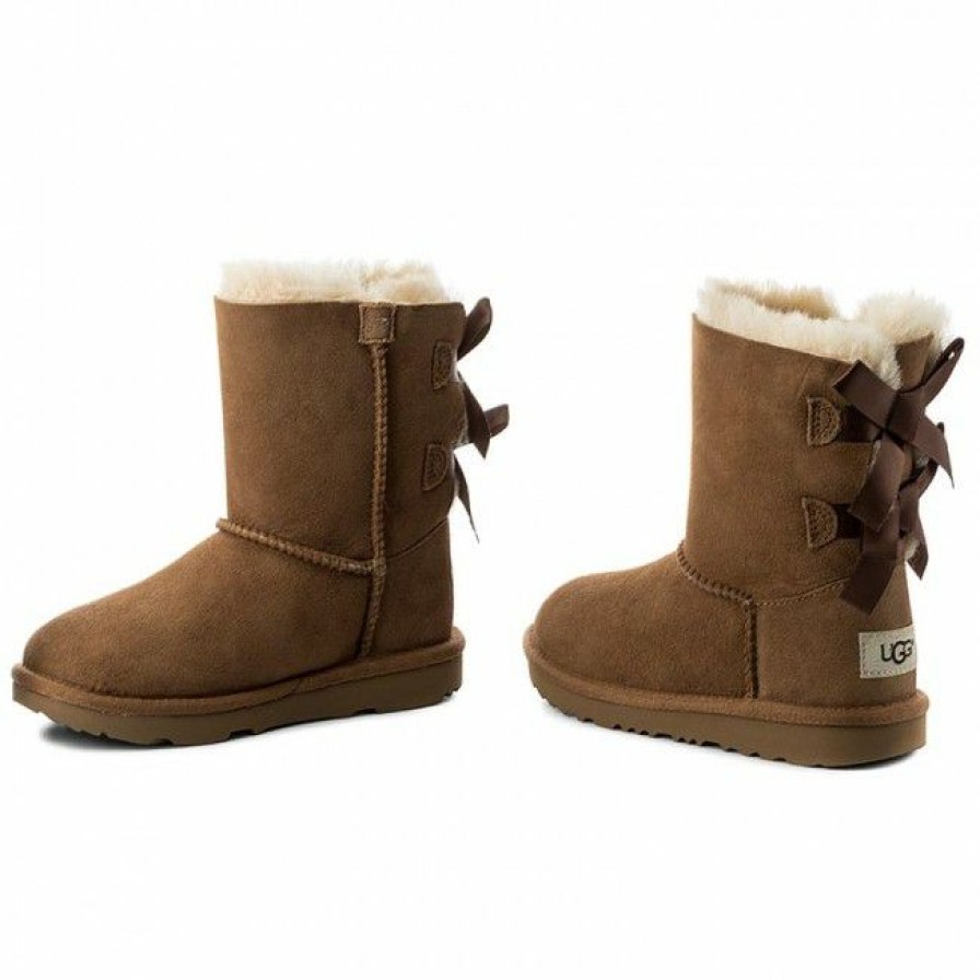 Kids' Shoes * | Trekker Boots Shoes Ugg K Bailey Bow Ii 1017394K K/Che Brown