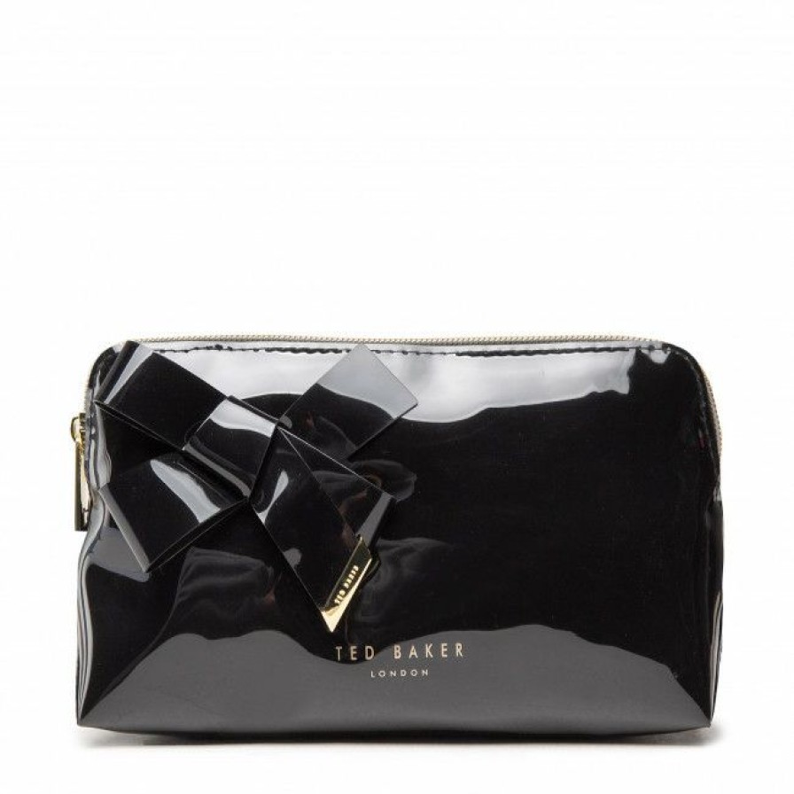 Accessories * | Leather Beauty Case Ted Baker Nicolai 254144 Black Black