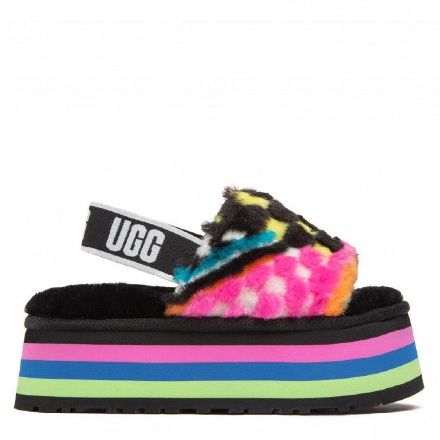 Men'S Shoes * | Wedges Sandals Ugg W Disco Checks Slid 1130877 Blkm Colourful