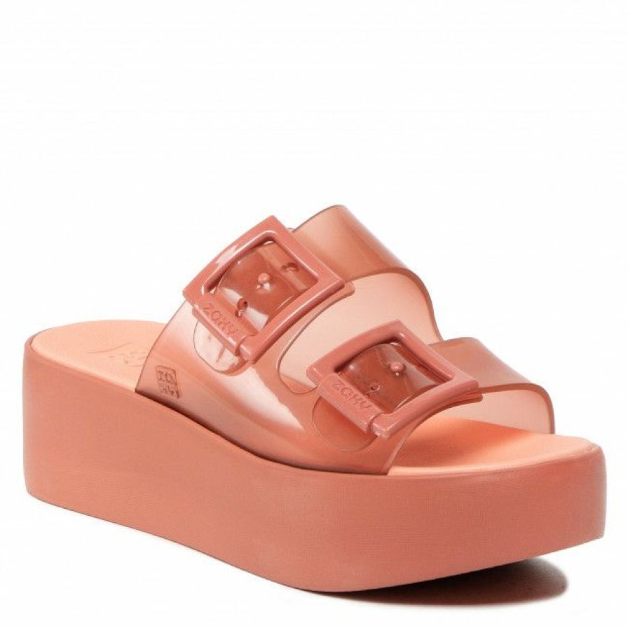 Men'S Shoes * | Wedges Slides Zaxy Partner Plat Fem 18120 Roz 91082 Hh285177 Pink