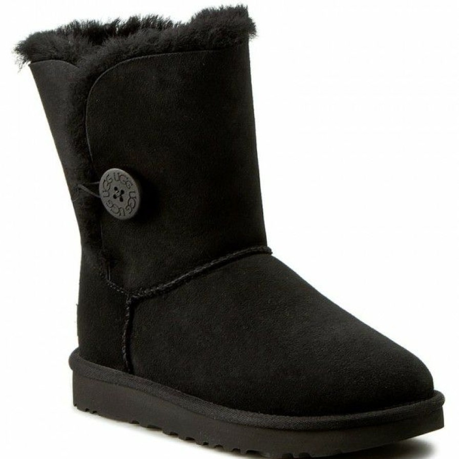 Kids' Shoes * | Shoes Ugg W Bailey Button Ii 1016226 W/Blk Black