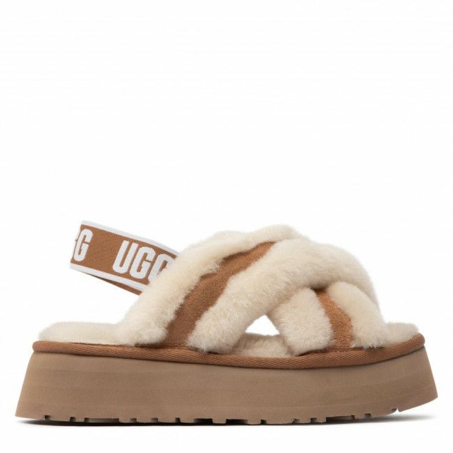 Men'S Shoes * | Slippers Ugg W Disco Cross Slide 1121550 Che Beige