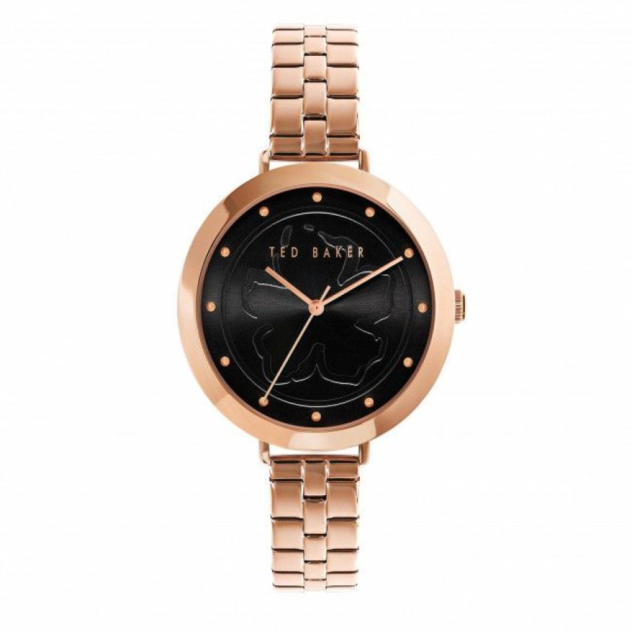 Accessories * | Women'S Wristwatch Ted Baker Bkpams216 Rose Gold/Rose Gold Rose Gold Plated