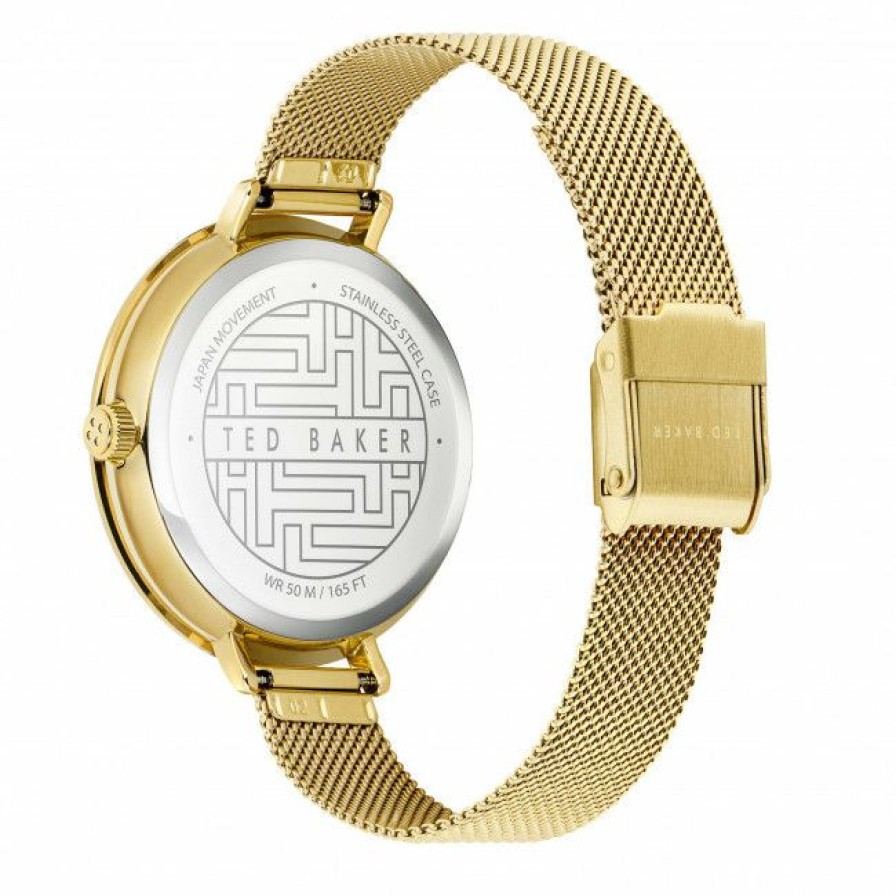 Accessories * | Women'S Wristwatch Ted Baker Ammiar Bkpamf102 Gold/Gold Gold