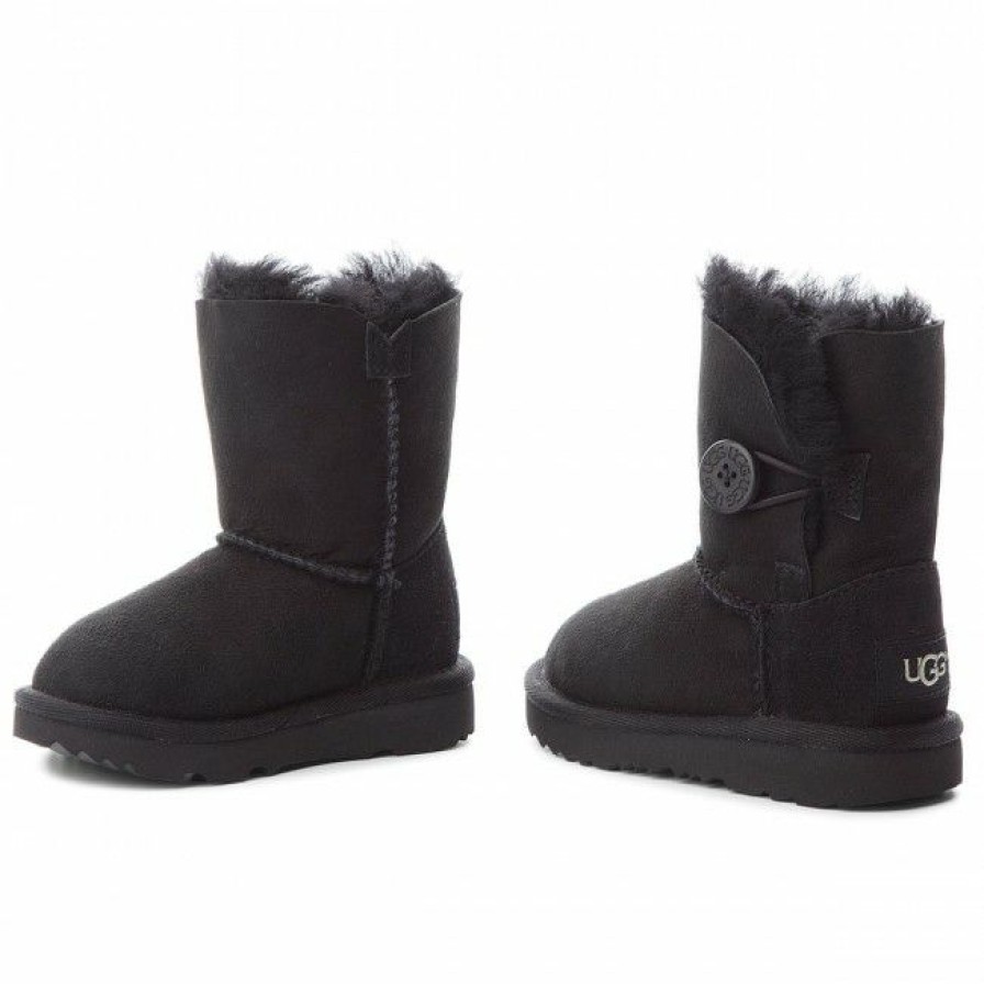 Kids' Shoes * | Trekker Boots Shoes Ugg T Bailey Button Ii 1017400T T/Blk Black