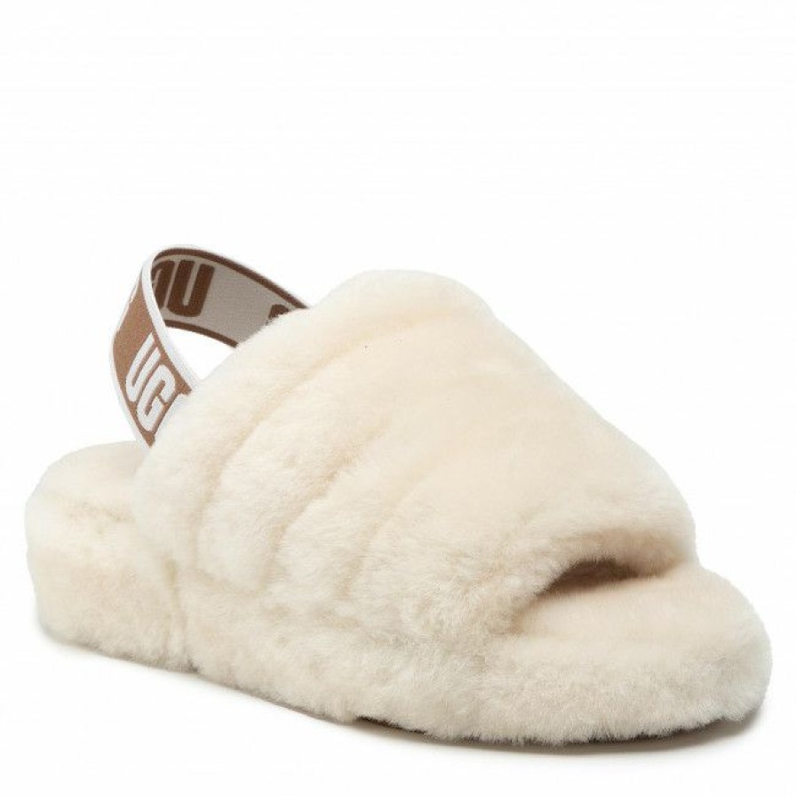 Men'S Shoes * | Slippers Ugg W Fluff Yeah Slide 1095119 Nat Beige