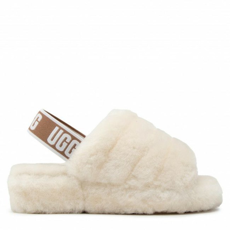 Men'S Shoes * | Slippers Ugg W Fluff Yeah Slide 1095119 Nat Beige