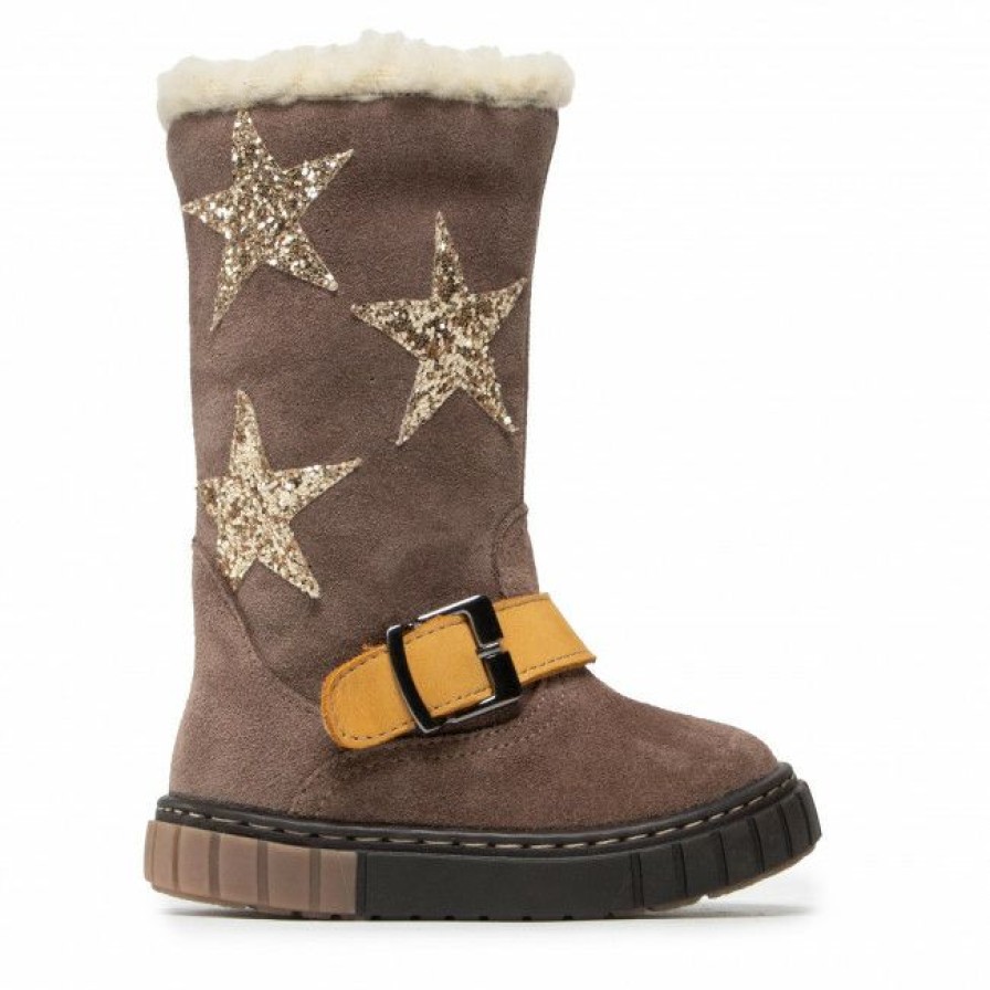 Kids' Shoes * | Jackboots Knee High Boots Zarro D136 Ziemia/Zolty Brown