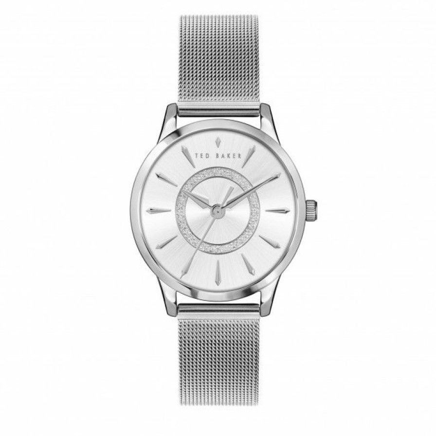 Accessories * | Women'S Wristwatch Ted Baker Glitza Bkpfzf126 Silver/Silver Silver