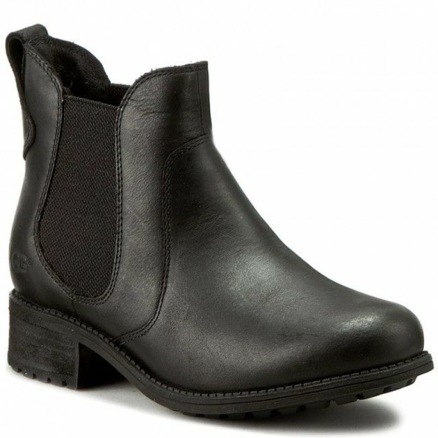 Kids' Shoes * | Elastic-Sides Ankle Boots Ugg W Bonham 1013893 W/Blk Black