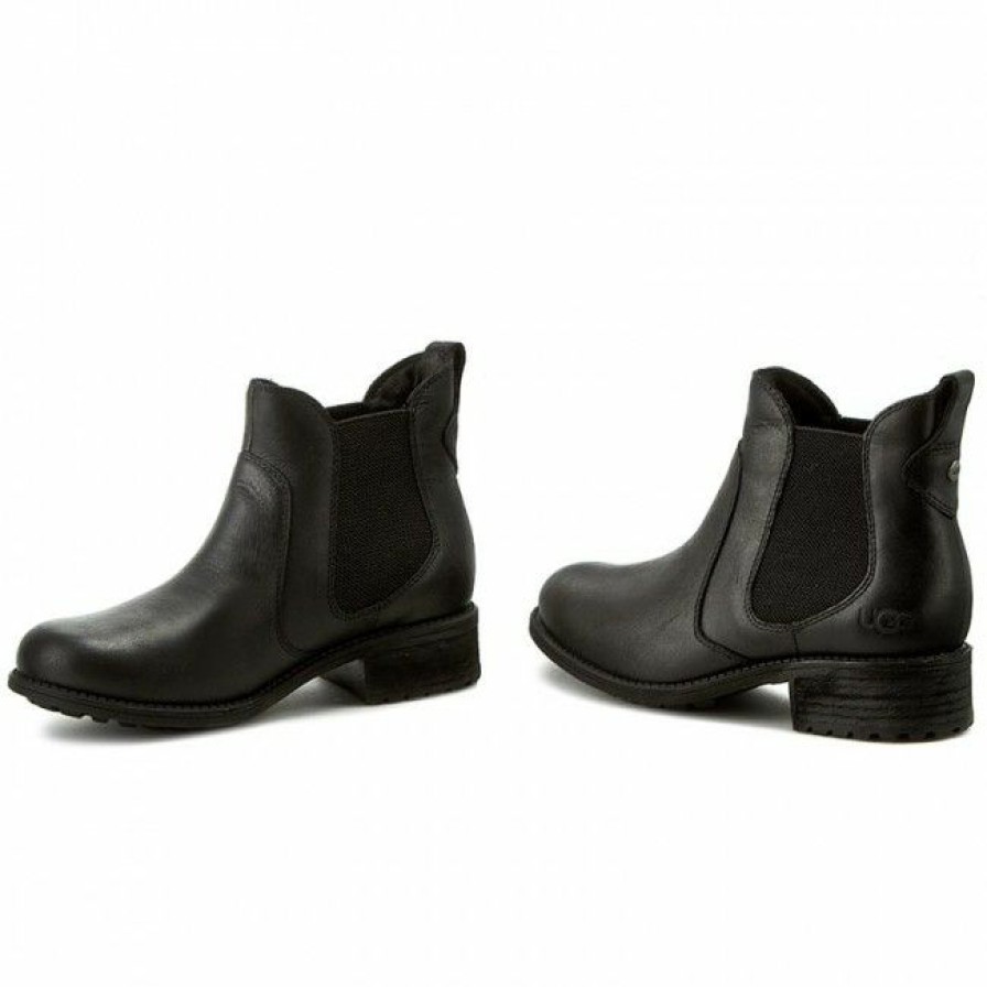 Kids' Shoes * | Elastic-Sides Ankle Boots Ugg W Bonham 1013893 W/Blk Black